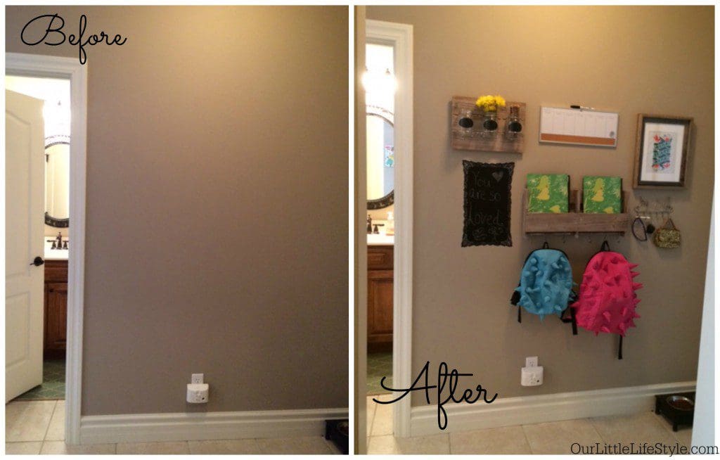 Wall makeover via www.OurLittleLifeStyle.com