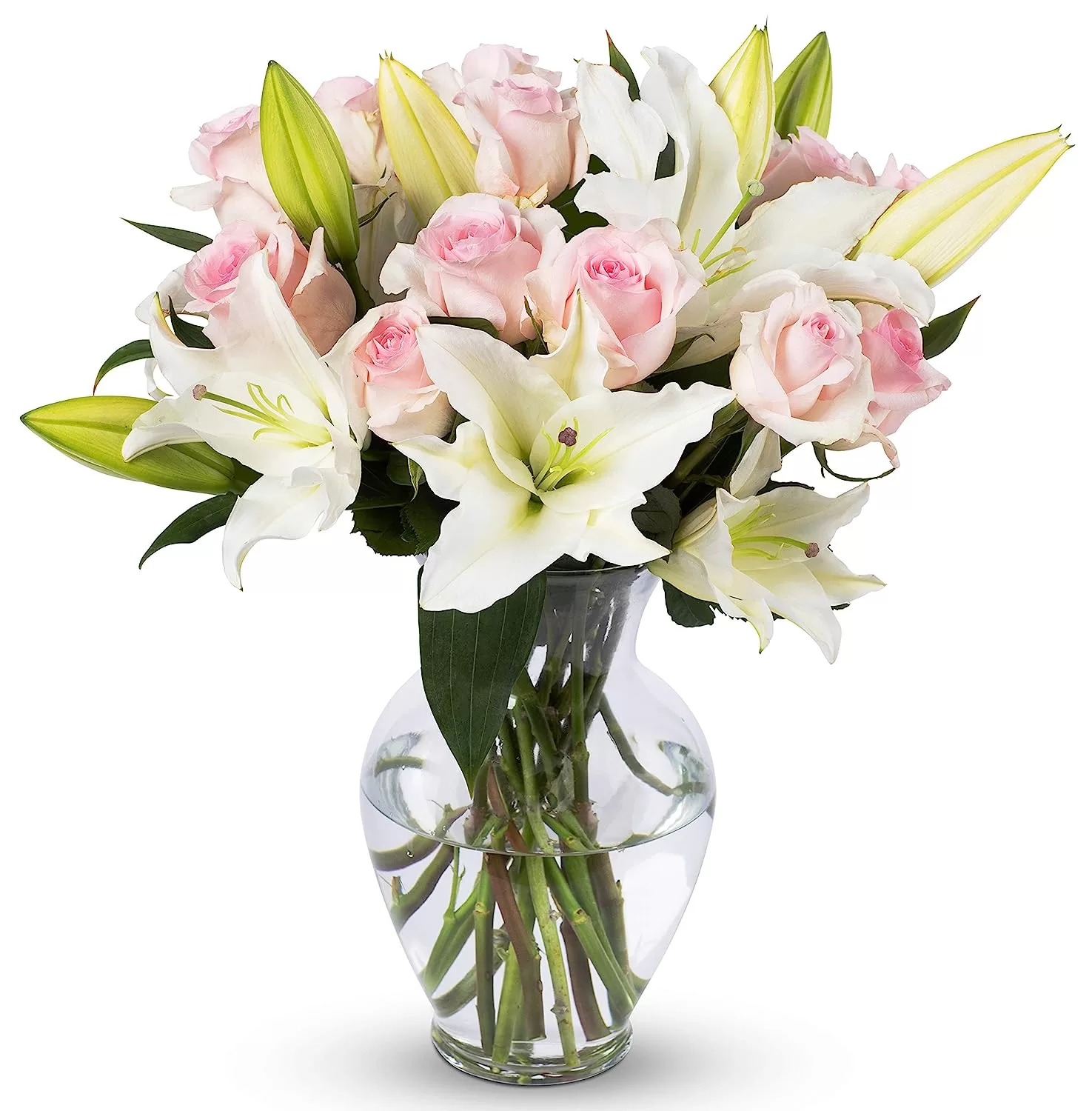 Amazon Prime Flowers arrangement with pink and white flowers
