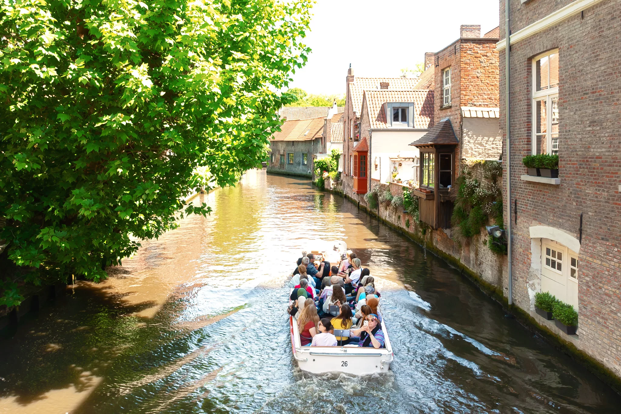 canal boat tour of bruges