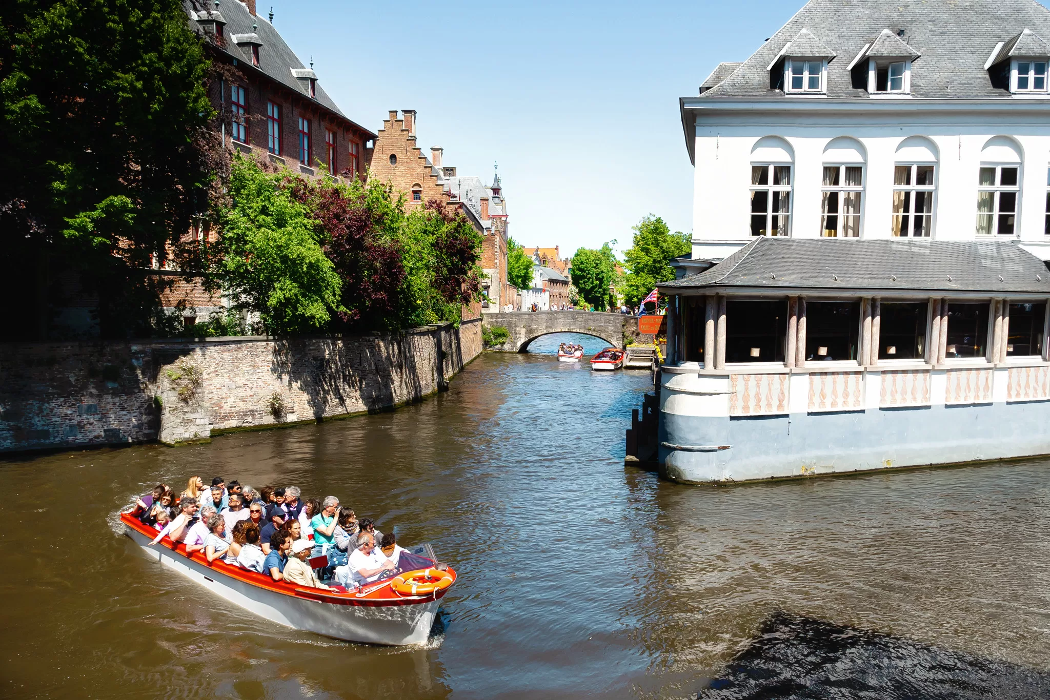 Canal Tour Boat in Brugges Belgium