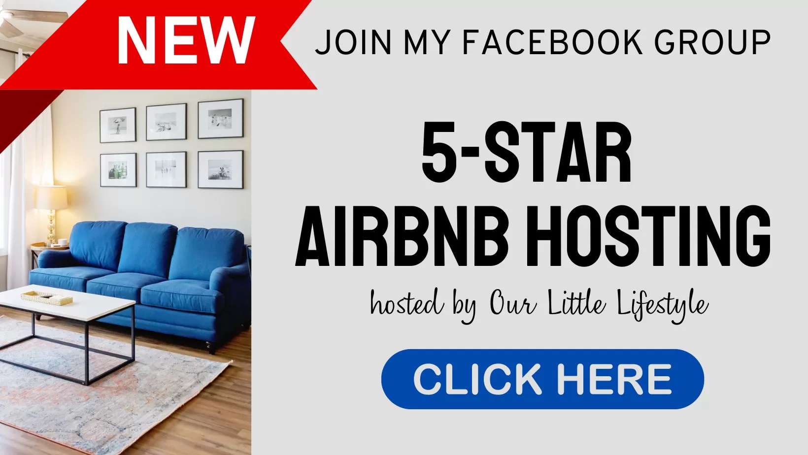 5-star Airbnb Hosting Facebook group banner