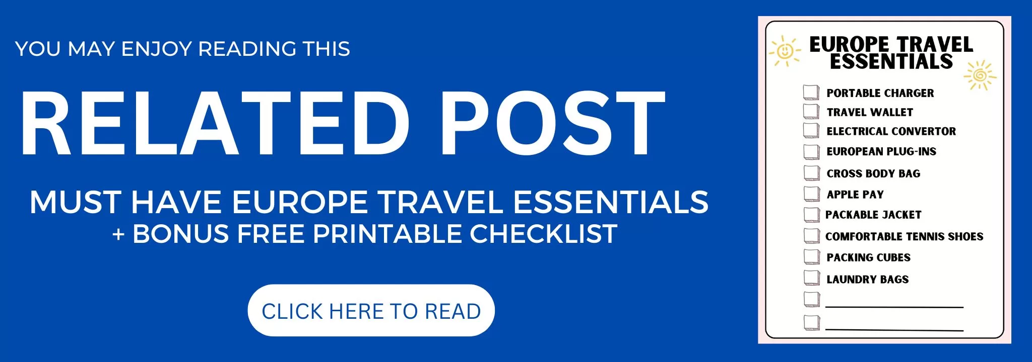 Europe Travel Essentials