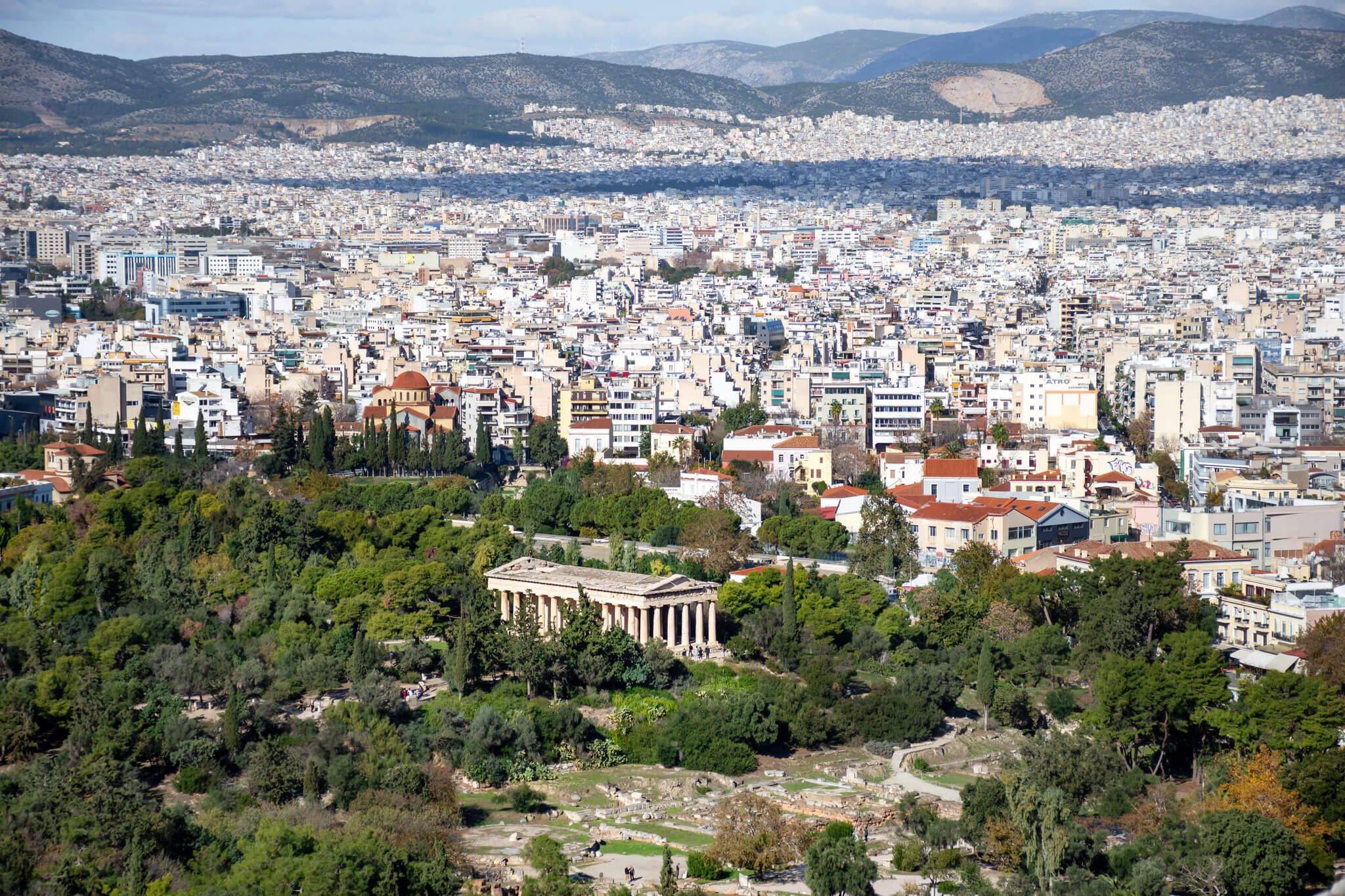 View of the Ancient Greek Agora from the Acropolis