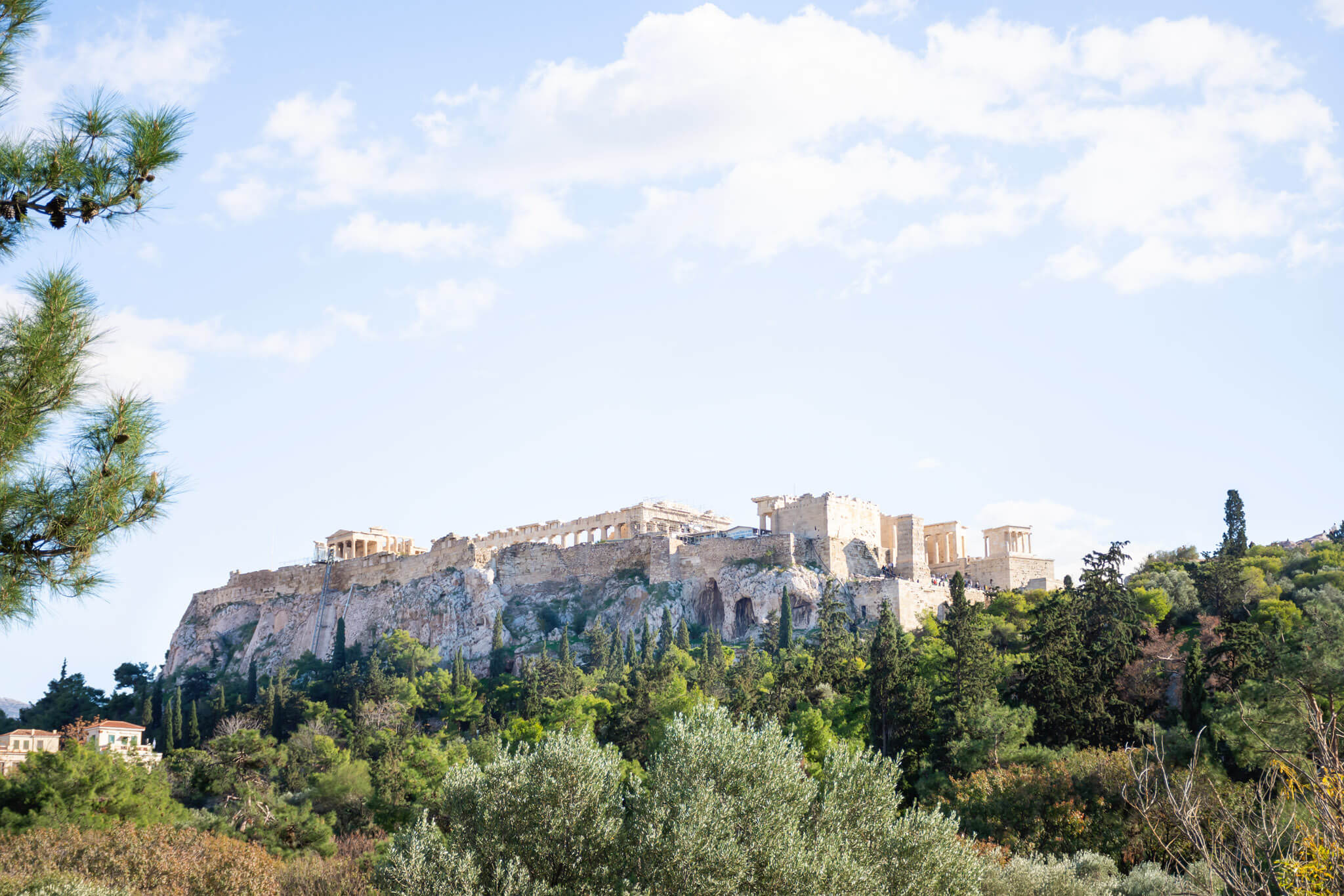 View of Acropolis from the Agora of Ancient Athens 