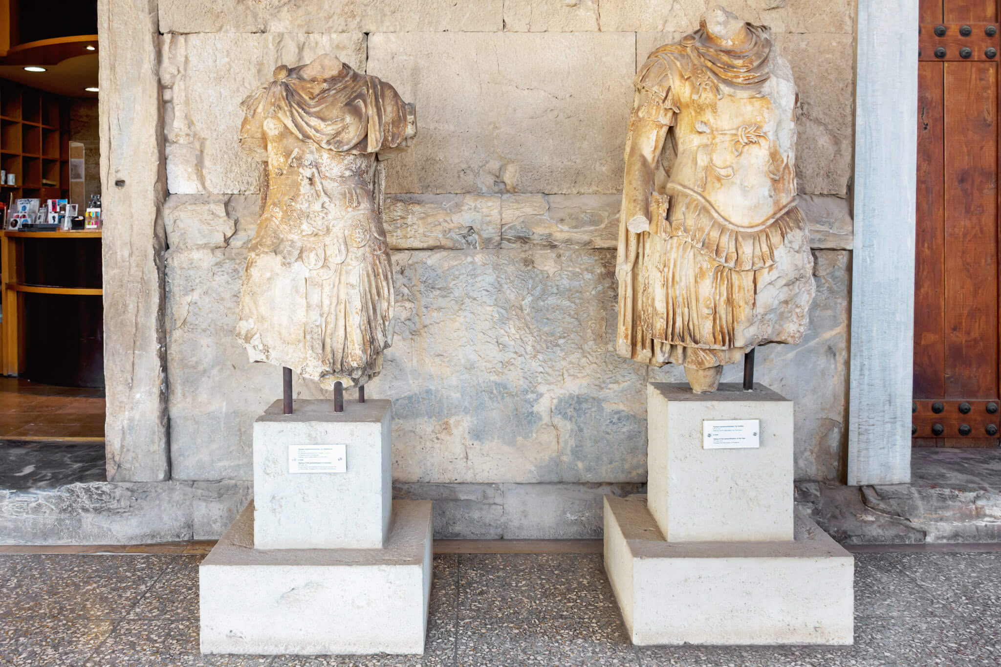 Greek Statues at the Agora of Ancient Athens Museum