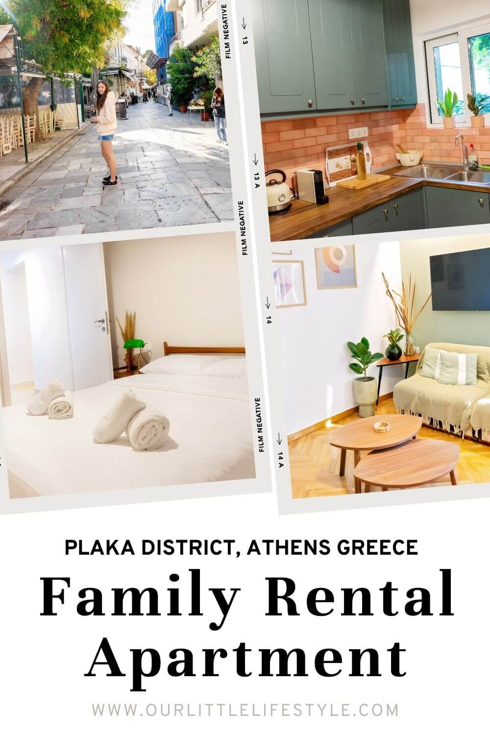 pinterest pin about a affordable Plaka District Rental