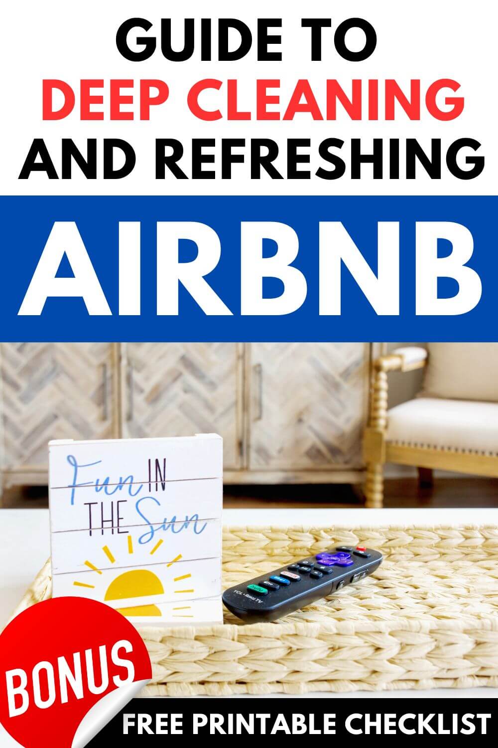 Printable Airbnb Cleaning Checklist