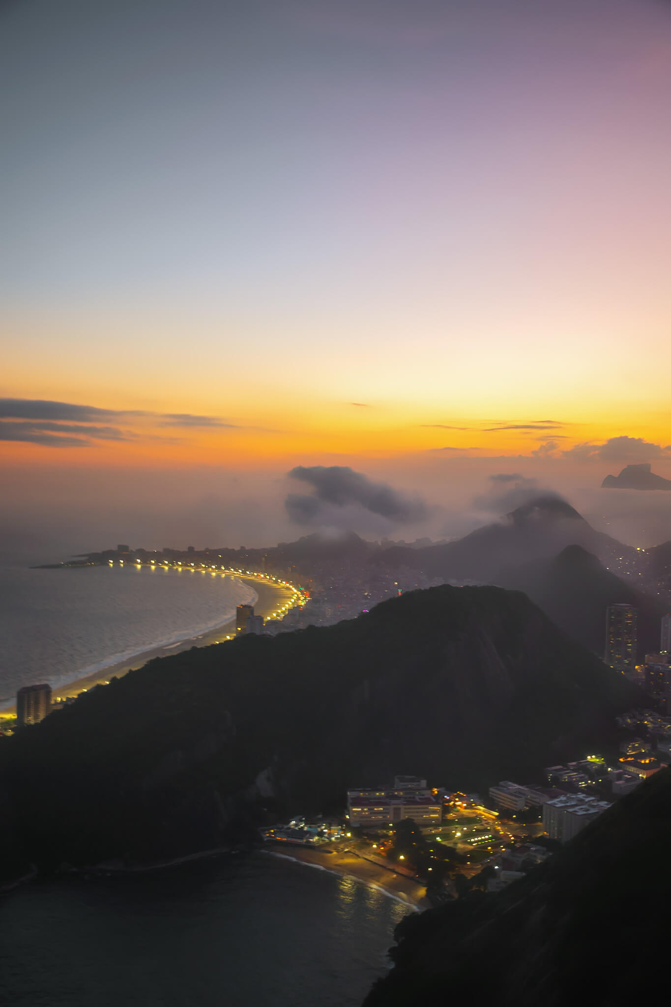 View of Copacabana Beach from Sugarloaf Mountain Rio de Janeiro 