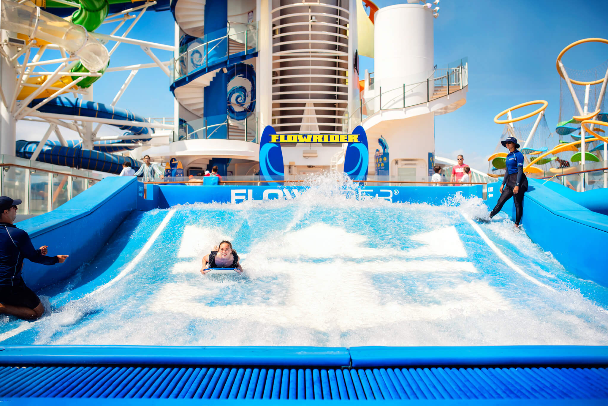 Daily activities on a cruise ship: Flow Rider