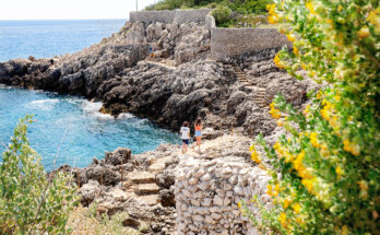 The hiking trail along the Cap d'Antibes Hike in Antibes France