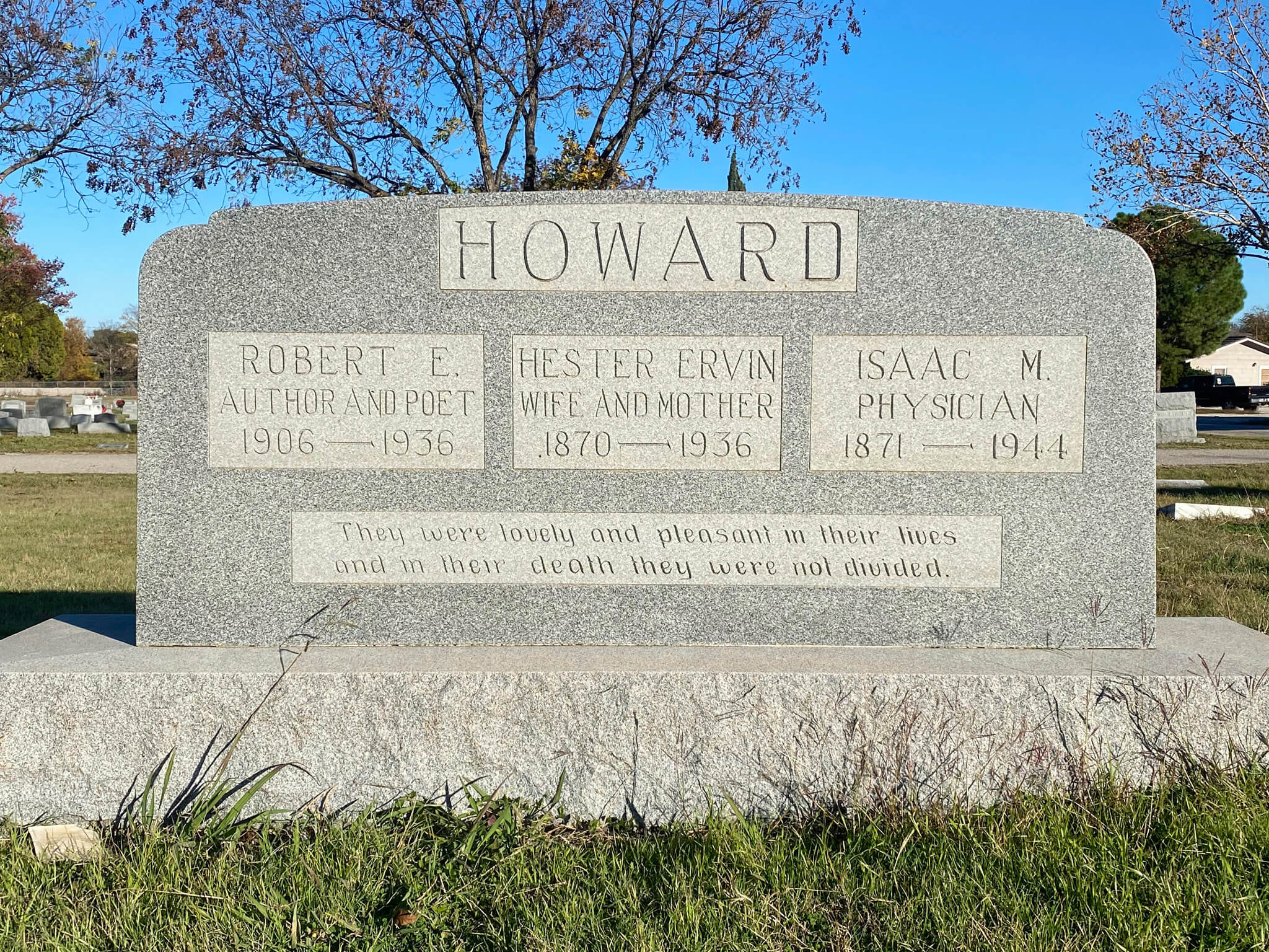 Robert E, Howard Grave