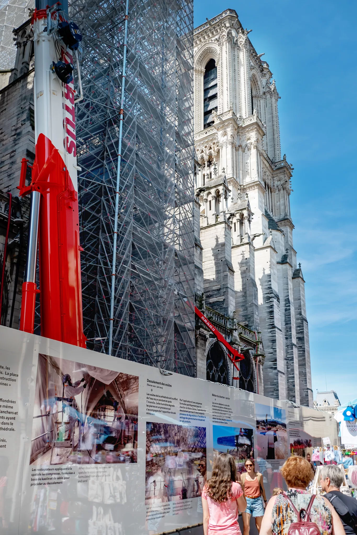 Notre Dame under construction in Paris