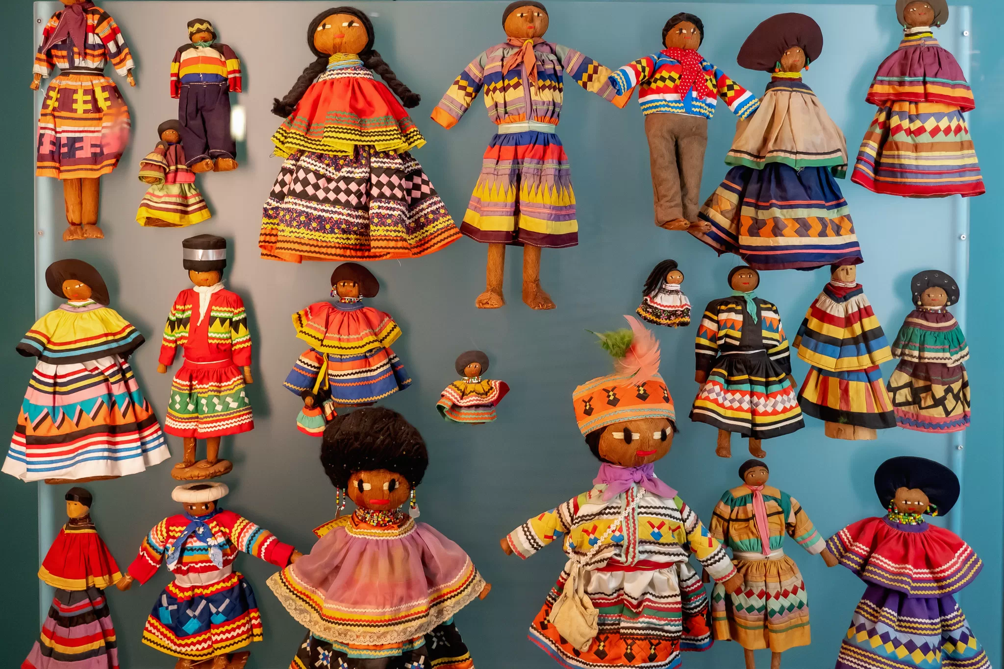 Seminole dolls on display at the Tampa Bay History Center on the Riverwalk in Downtown Tampa Florida
