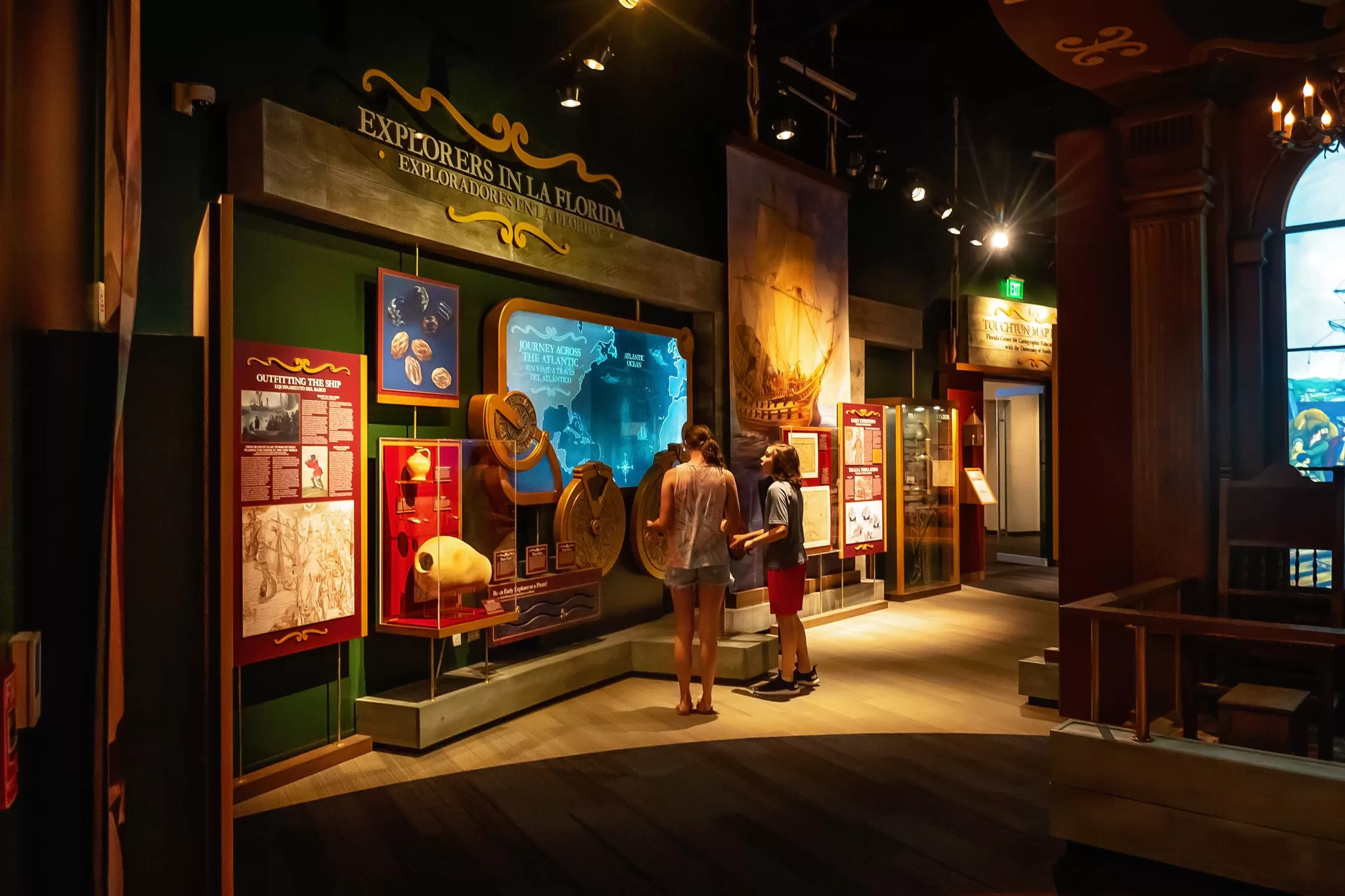 Exhibits  at the Tampa Bay History Center on the Riverwalk in Downtown Tampa Florida