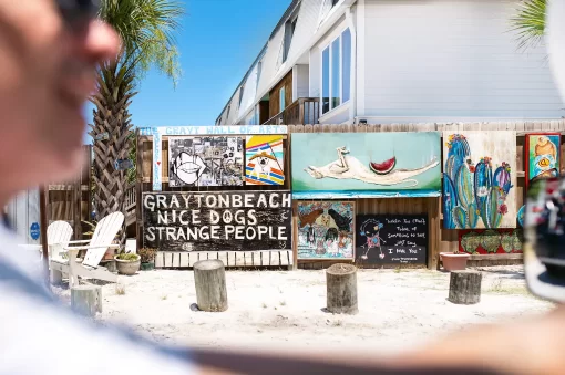 Photo of Grayton Beach taken from a Golf Cart on 30A