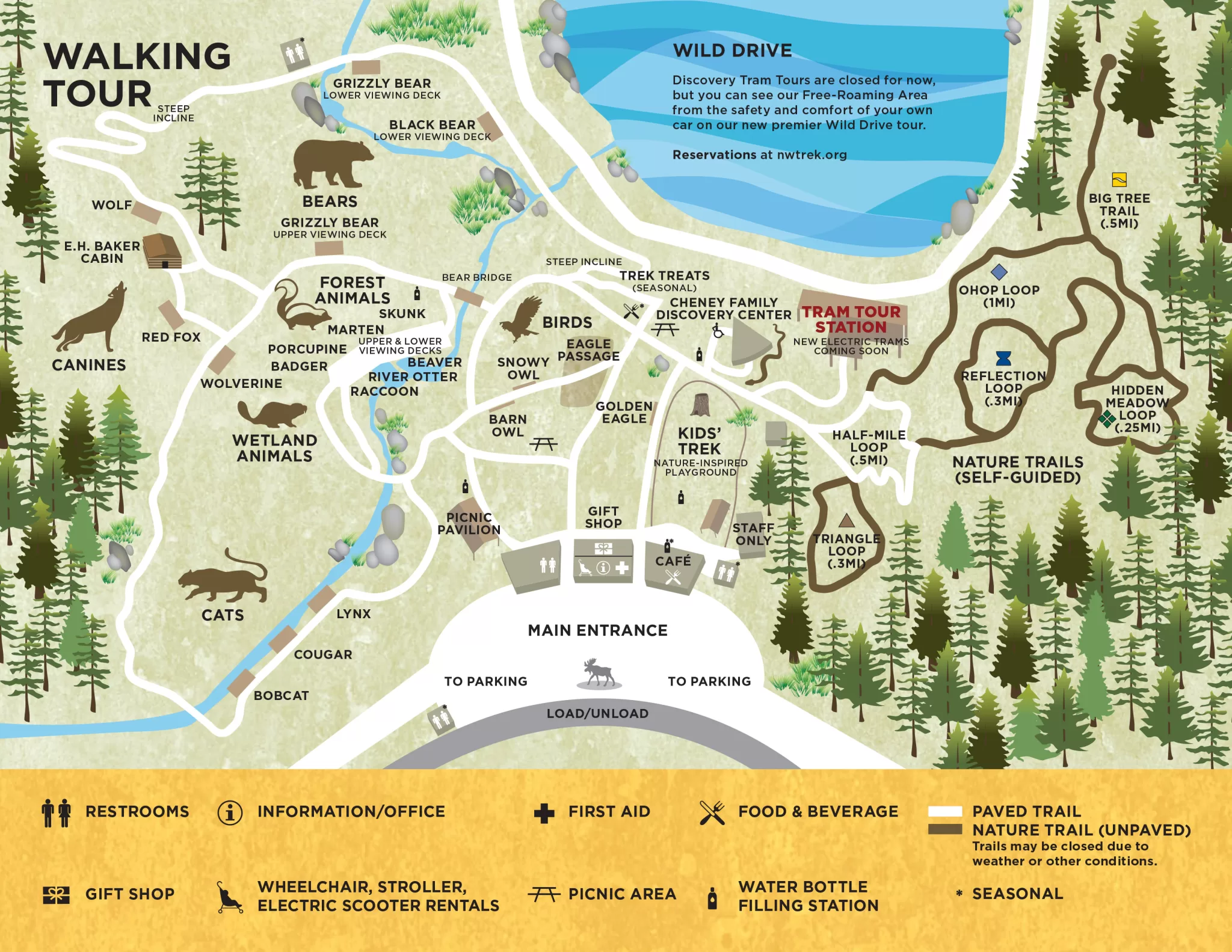 Northwest Trek Wildlife Park Map