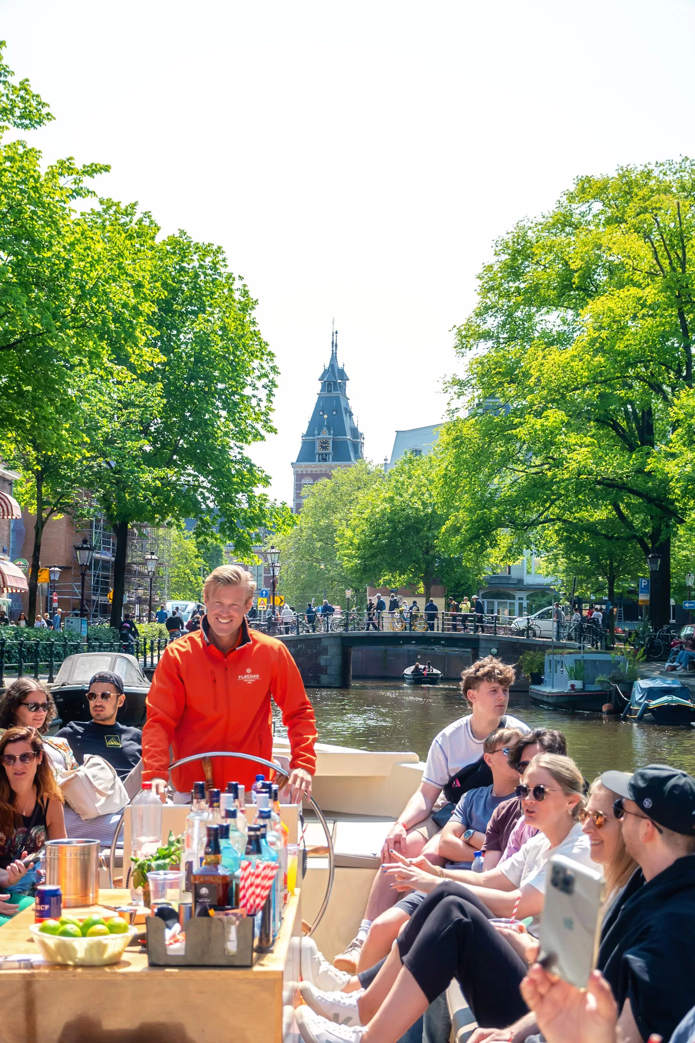 a family on a Flagship Canal Tour of Amsterdam
