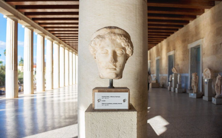 Statue at the Agora of Ancient Athens Museum