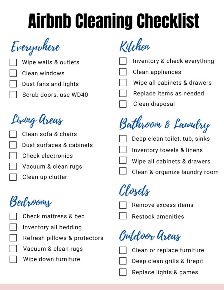Airbnb Cleaning Checklist How To Deep Clean And Reset Your Airbnb In