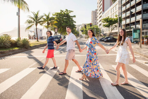 Flytographer Family Photos in Rio de Janerio Ipanema Beach