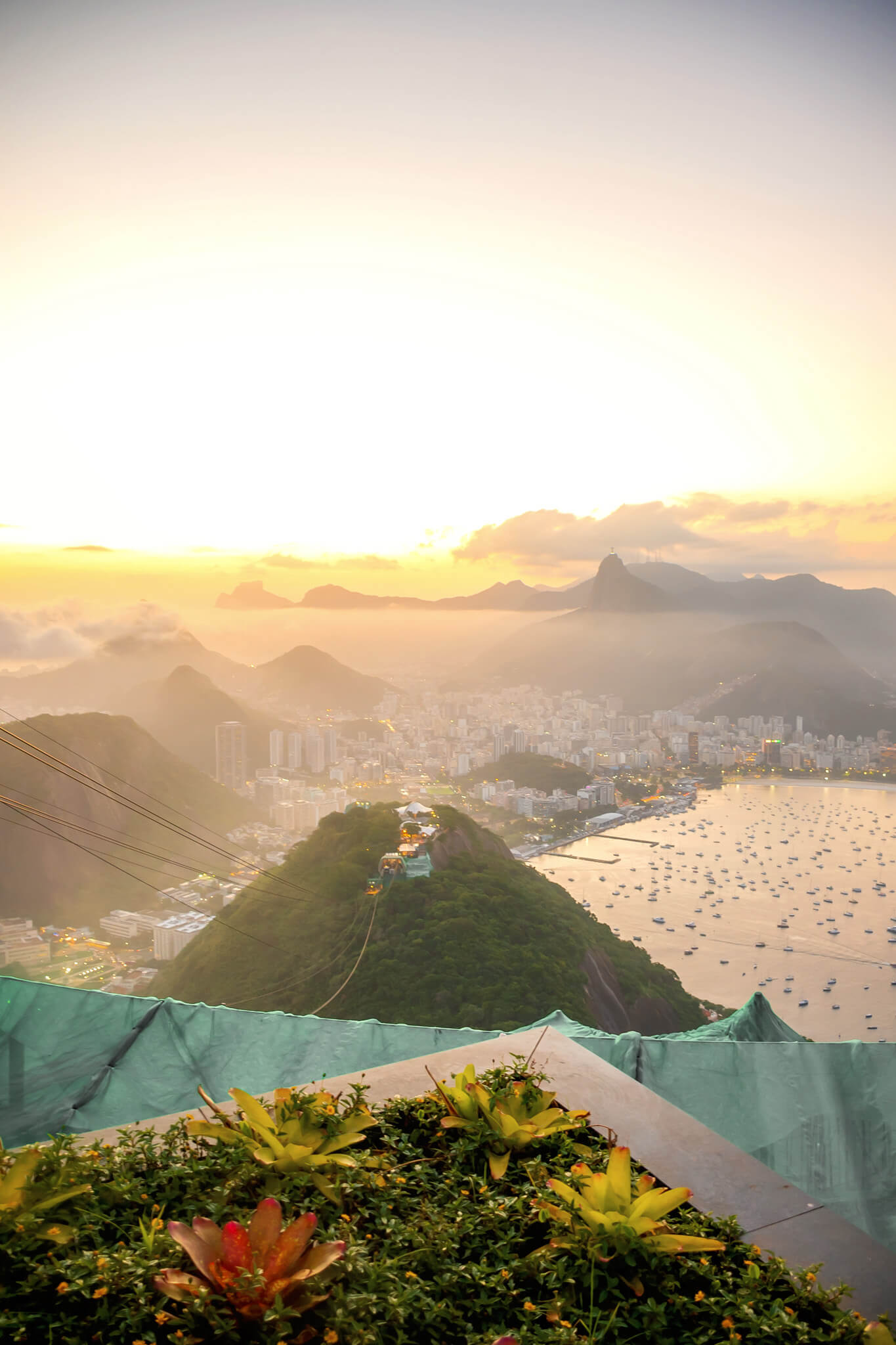 Sugarloaf Mountain Rio de Janeiro view at sunset