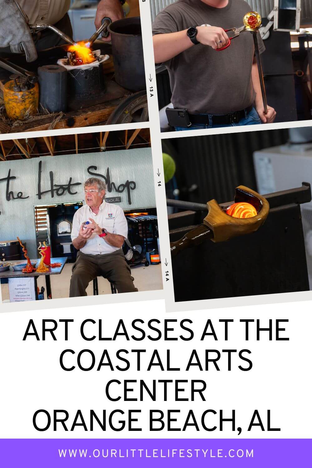 Glass Making The Hot Shop at the Coastal Arts Center Orange Beach AL