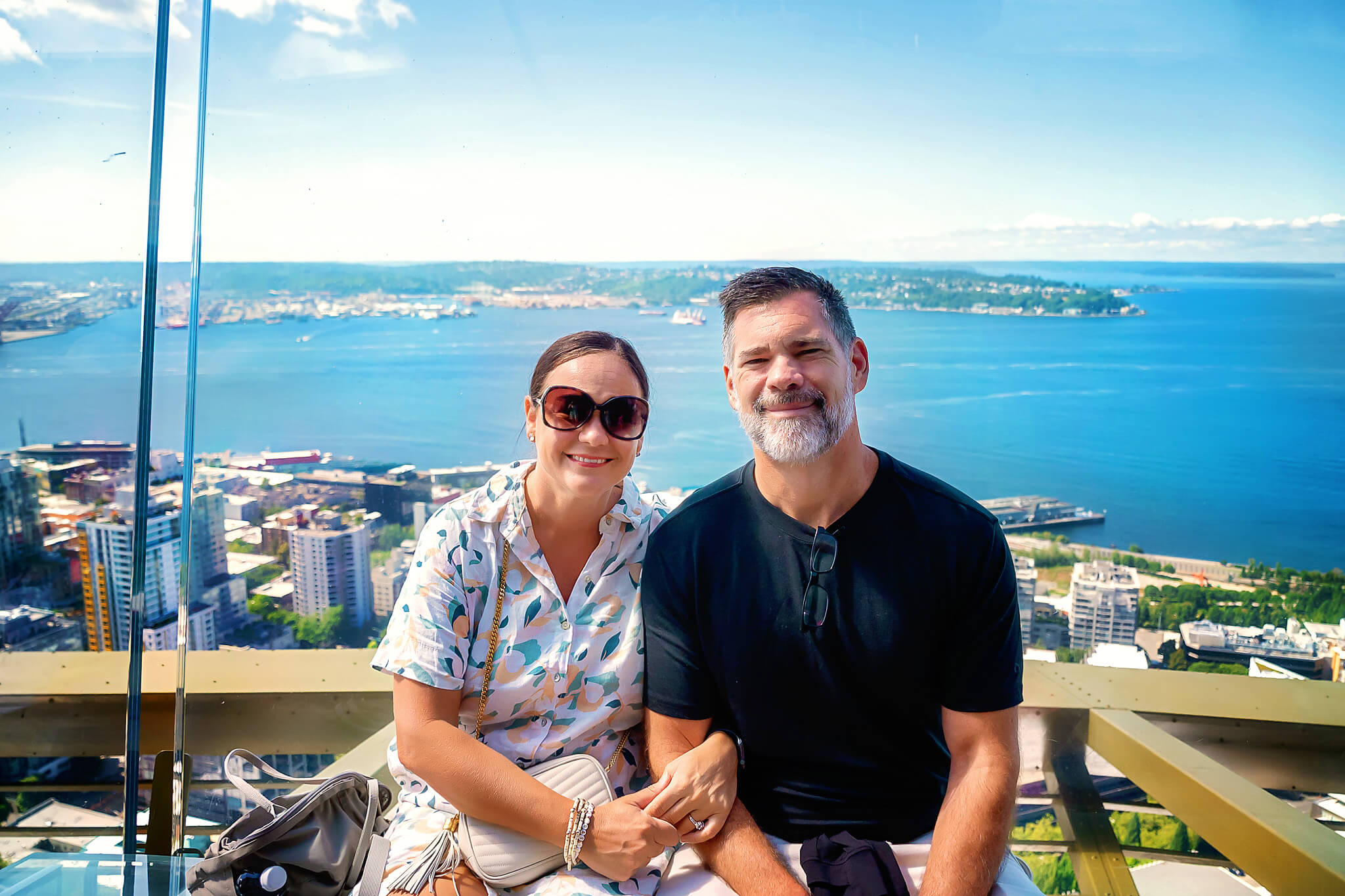 Couple at Space Needle 