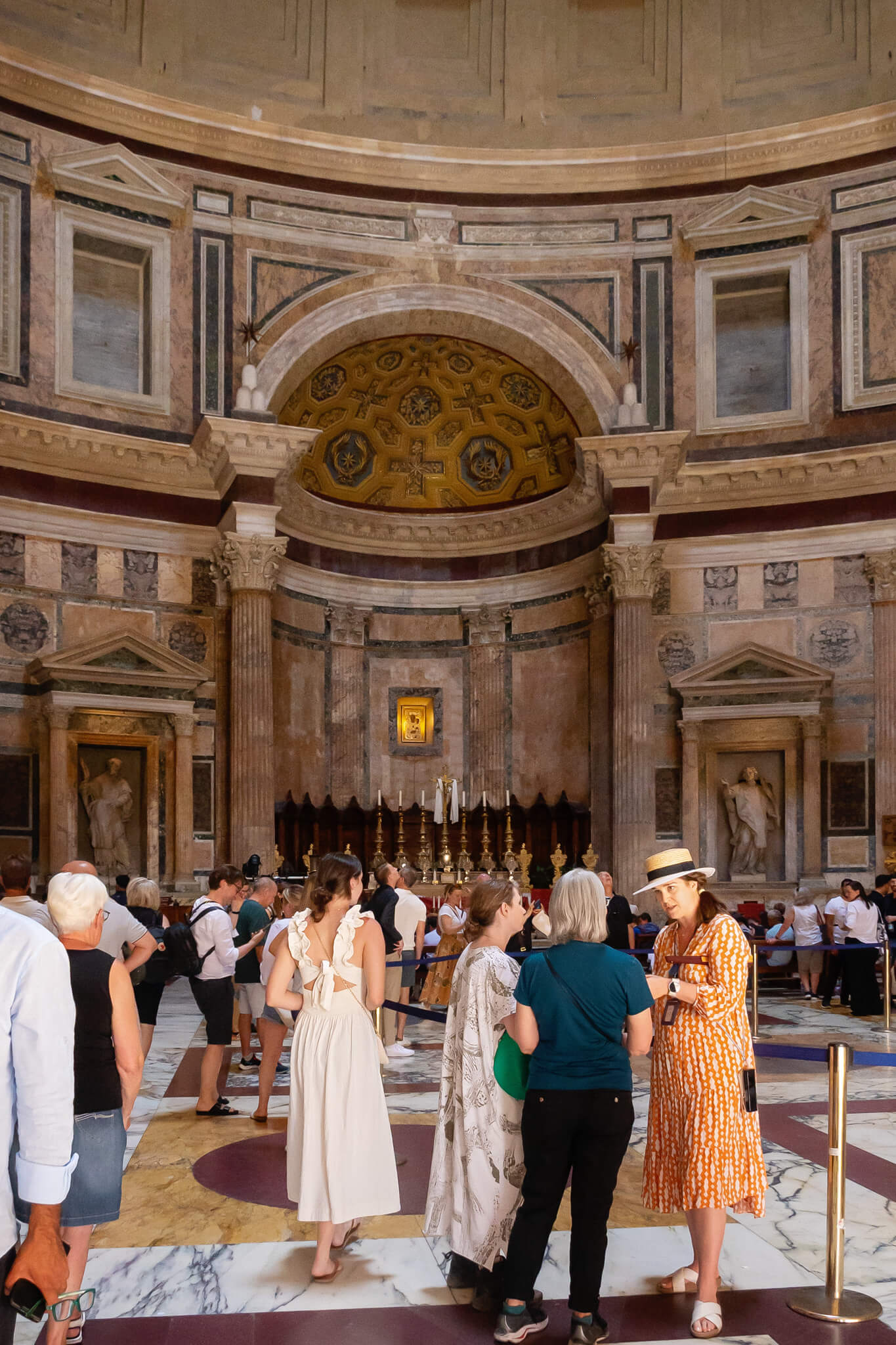 Tourists at the Pantheon Rome Italy 