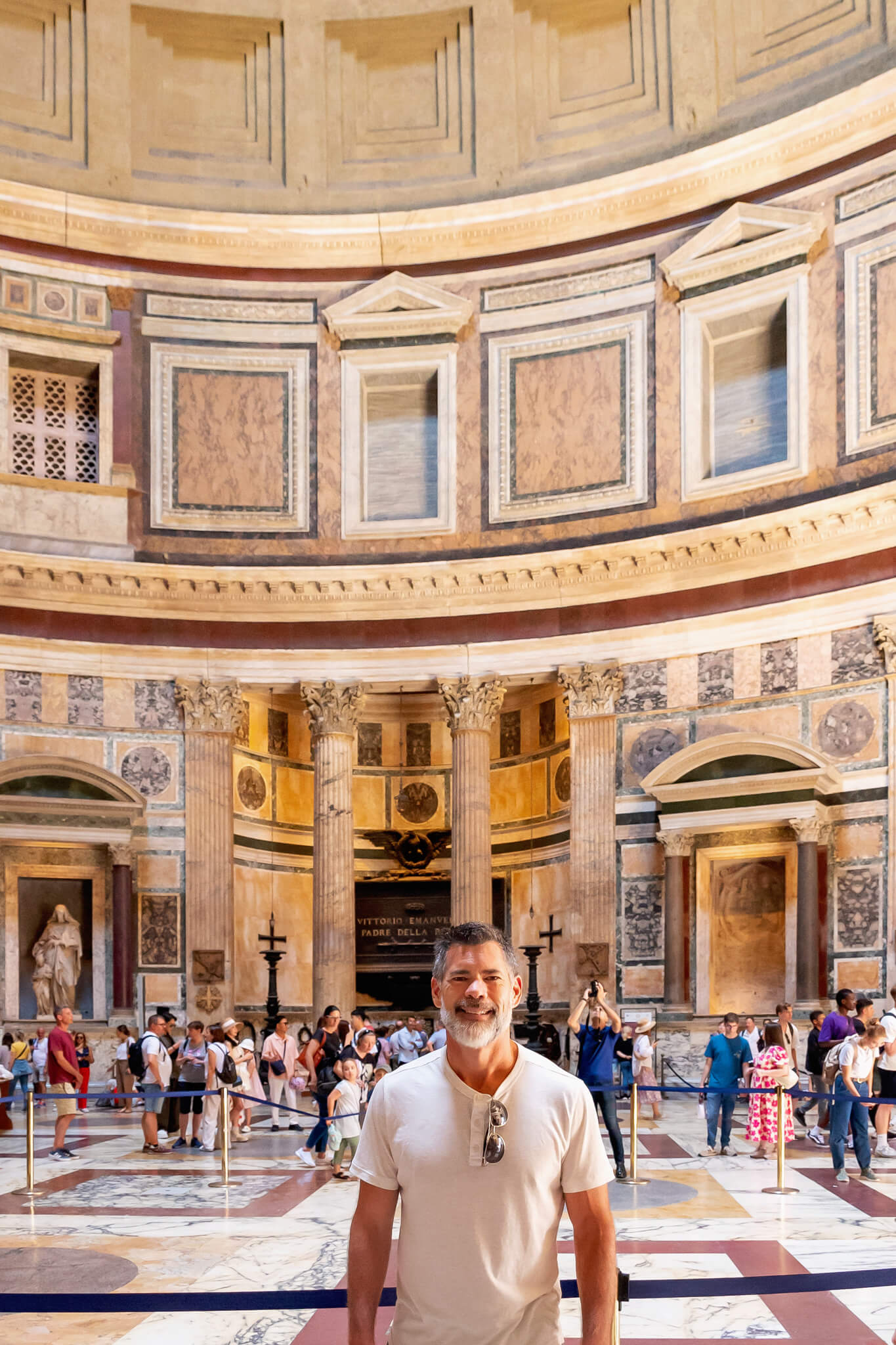 A man at the Pantheon Rome Italy