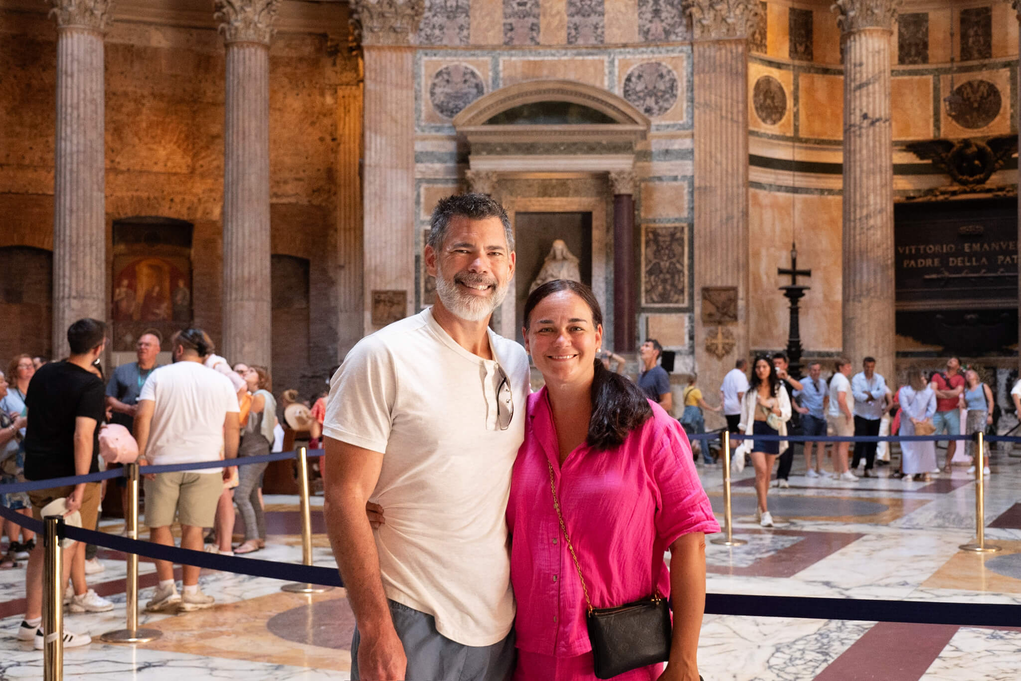 A couple at the Pantheon Rome Italy 