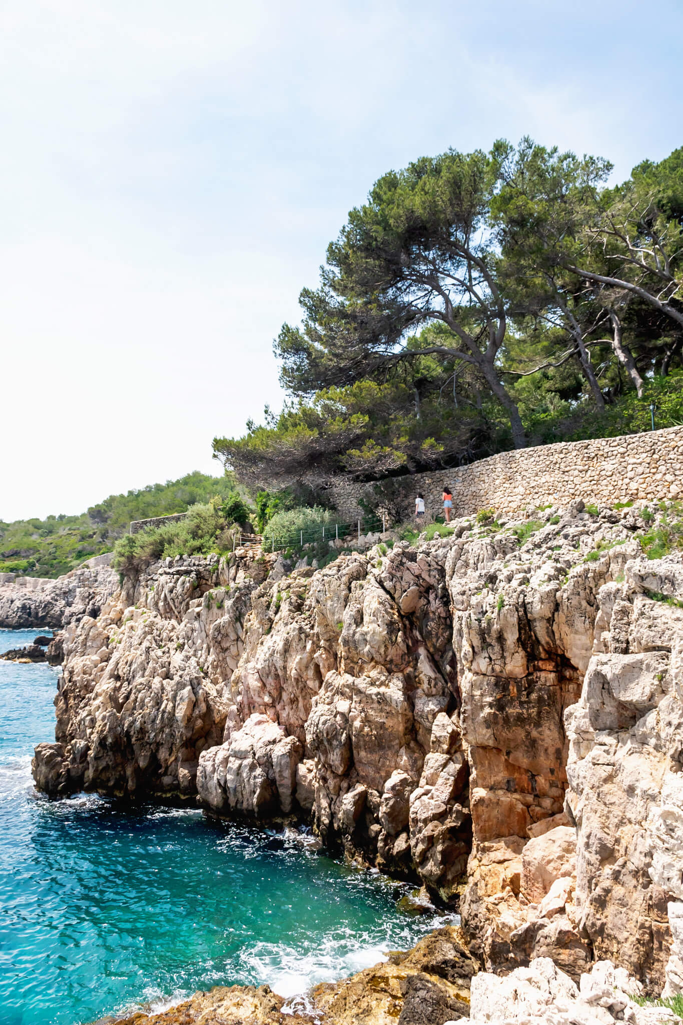 The hiking trail along the Cap d'Antibes Hike in Antibes France