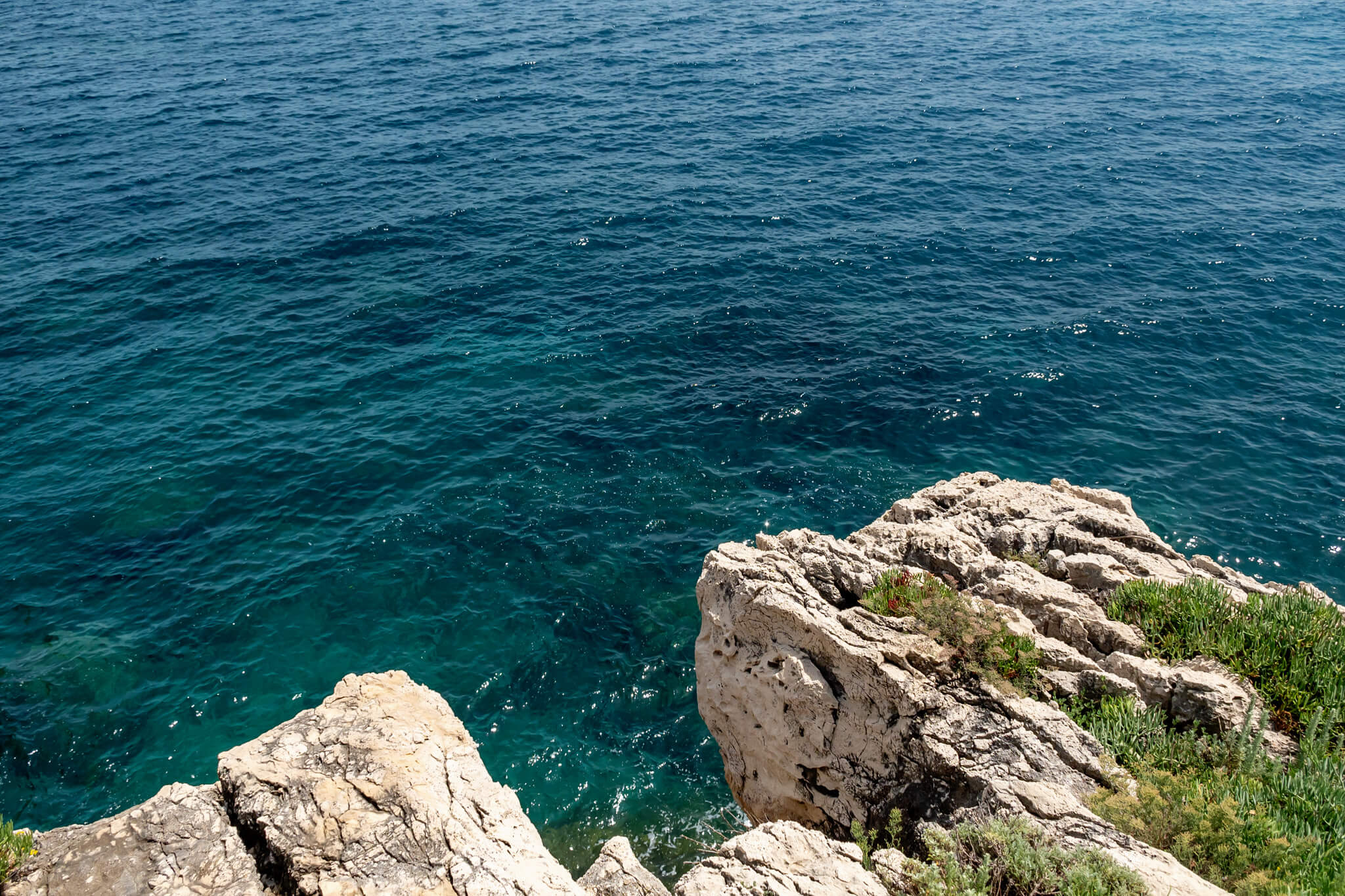 blue cote d'azur water near Antibes France