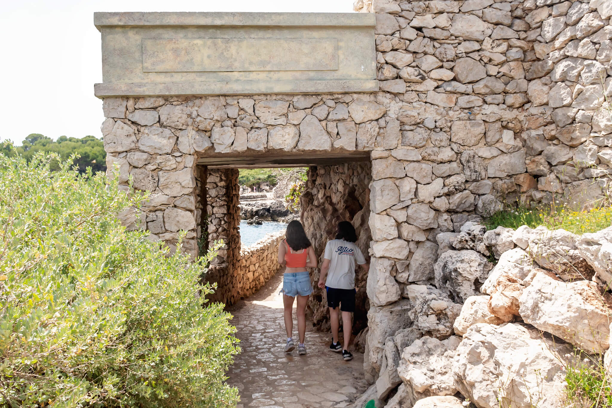 The hiking trail along the Cap d'Antibes Hike in Antibes France