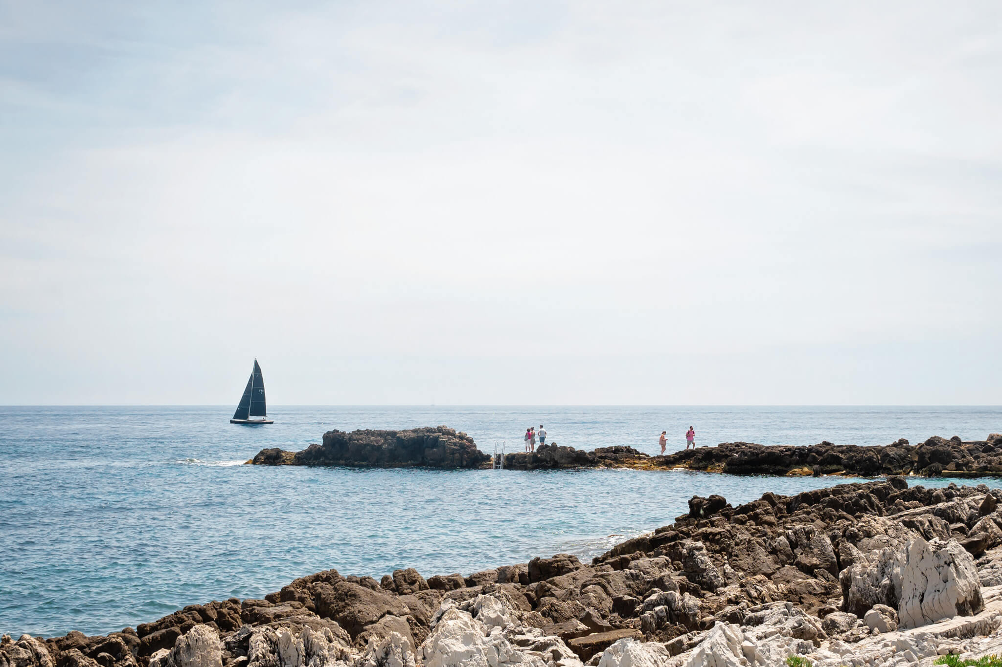 The hiking trail along the Cap d'Antibes Hike in Antibes France