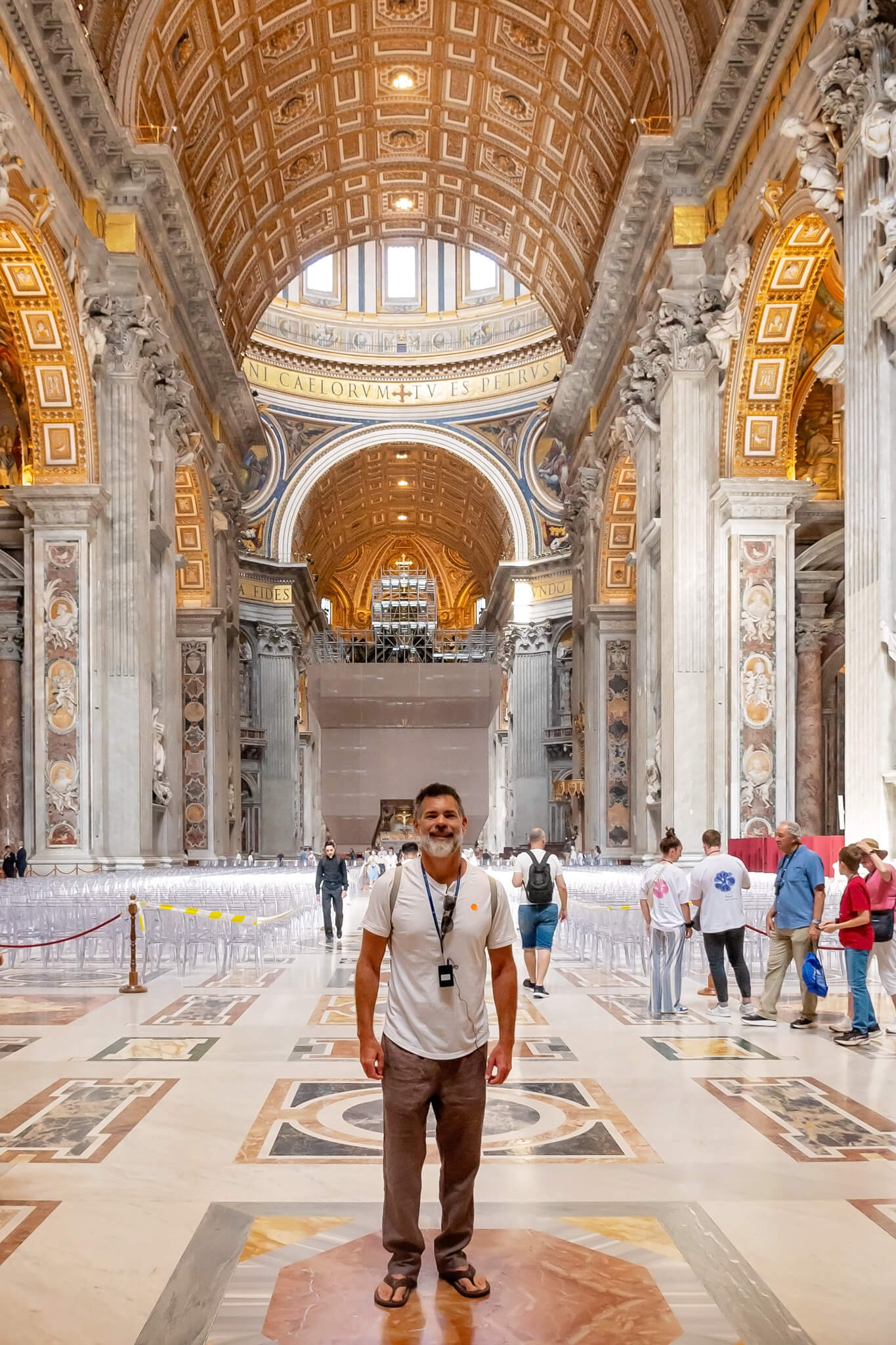 Man at St Peters Basilica Vatican City Rome