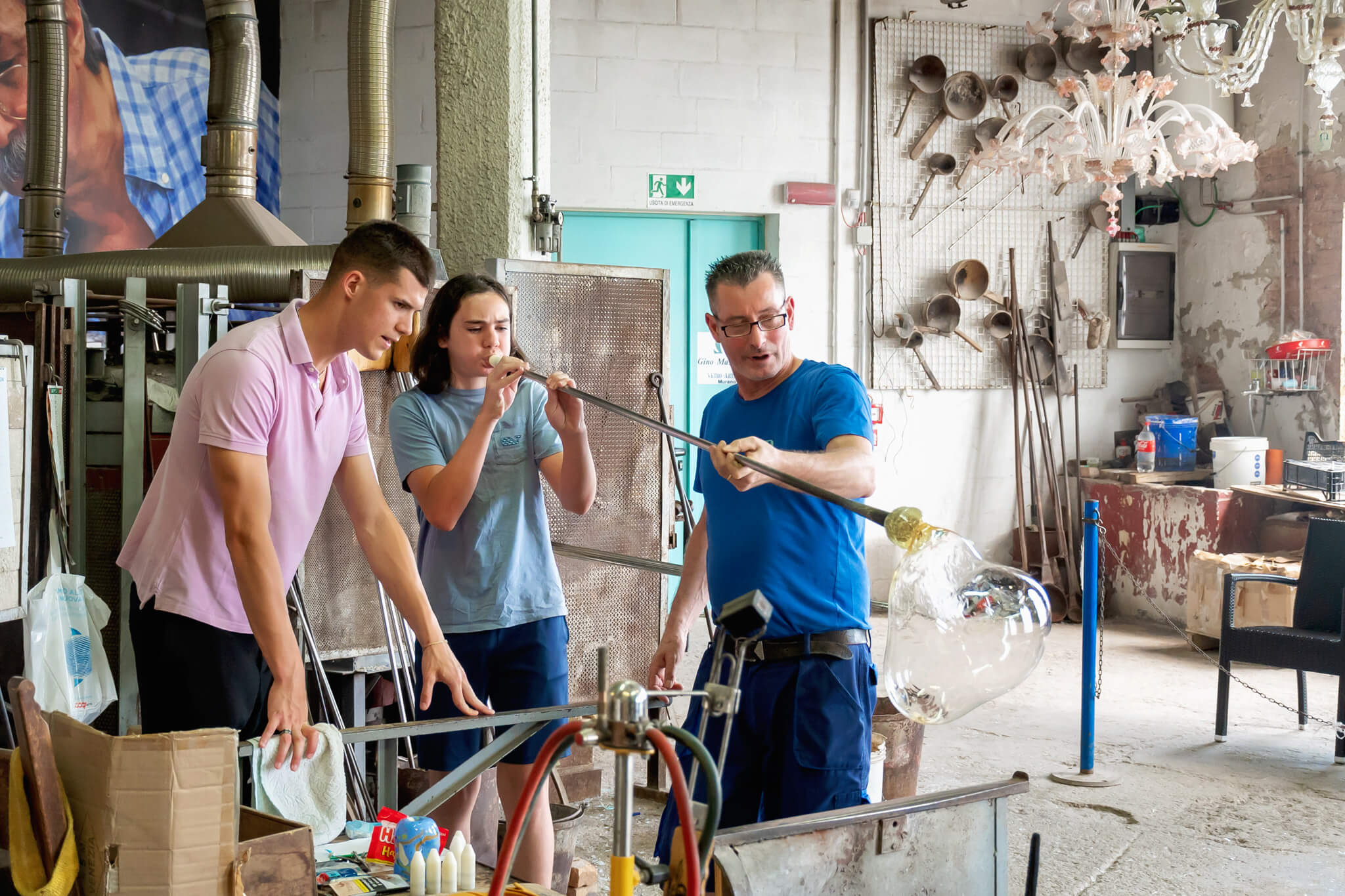 Gino Mazzuccato Murano Glass Blowing Italy