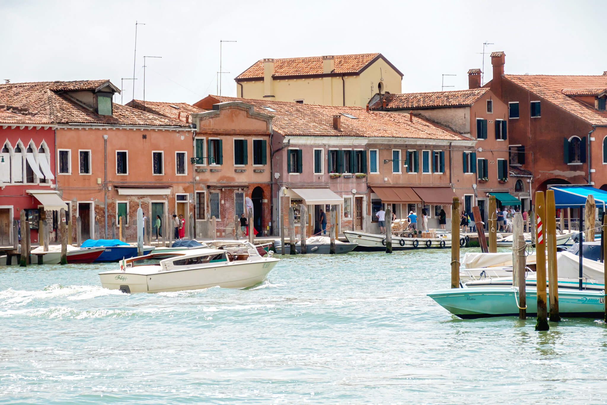 boats in murano italy 