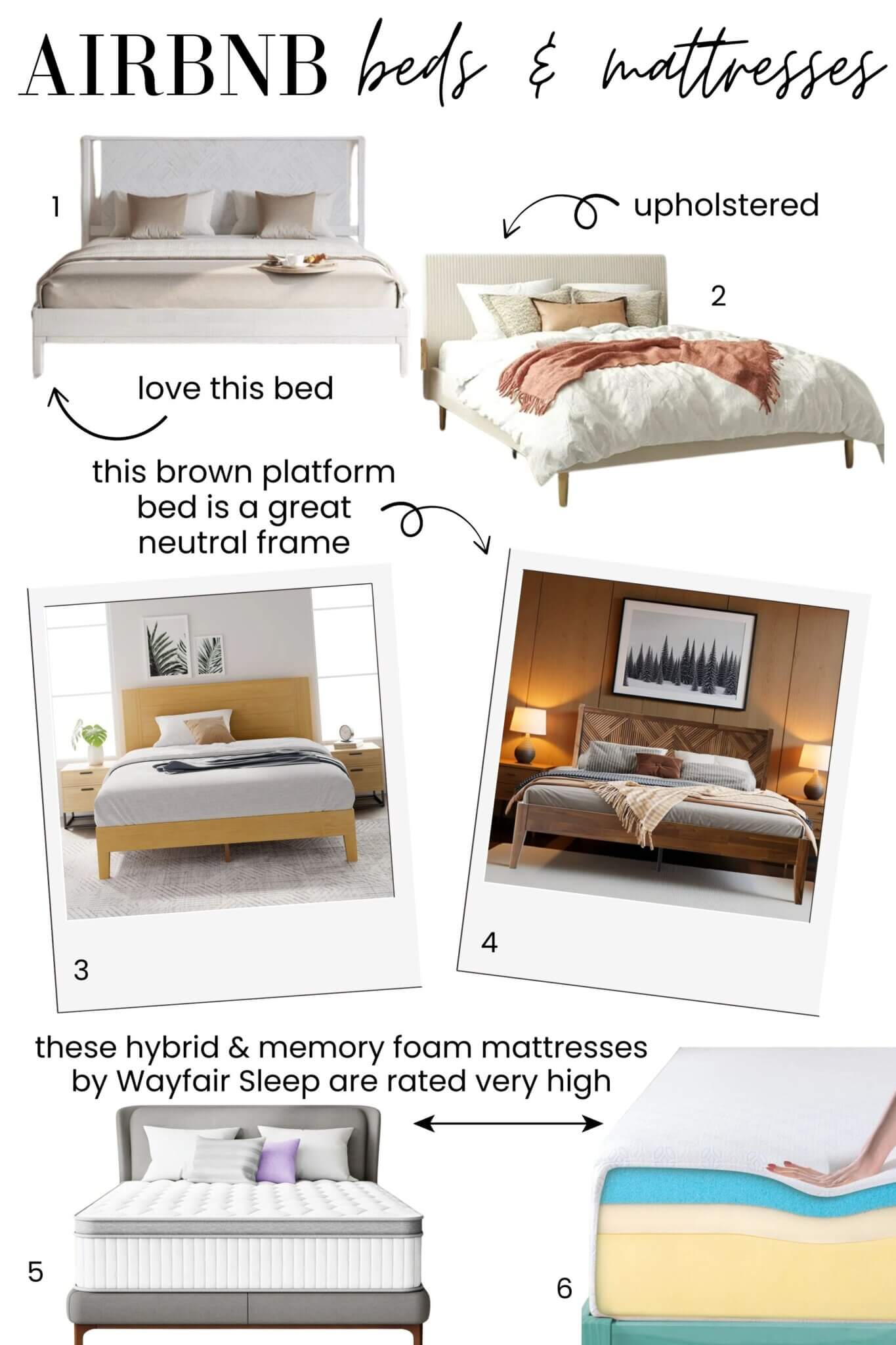 Airbnb Wayfair Favorites Beds Mattresses