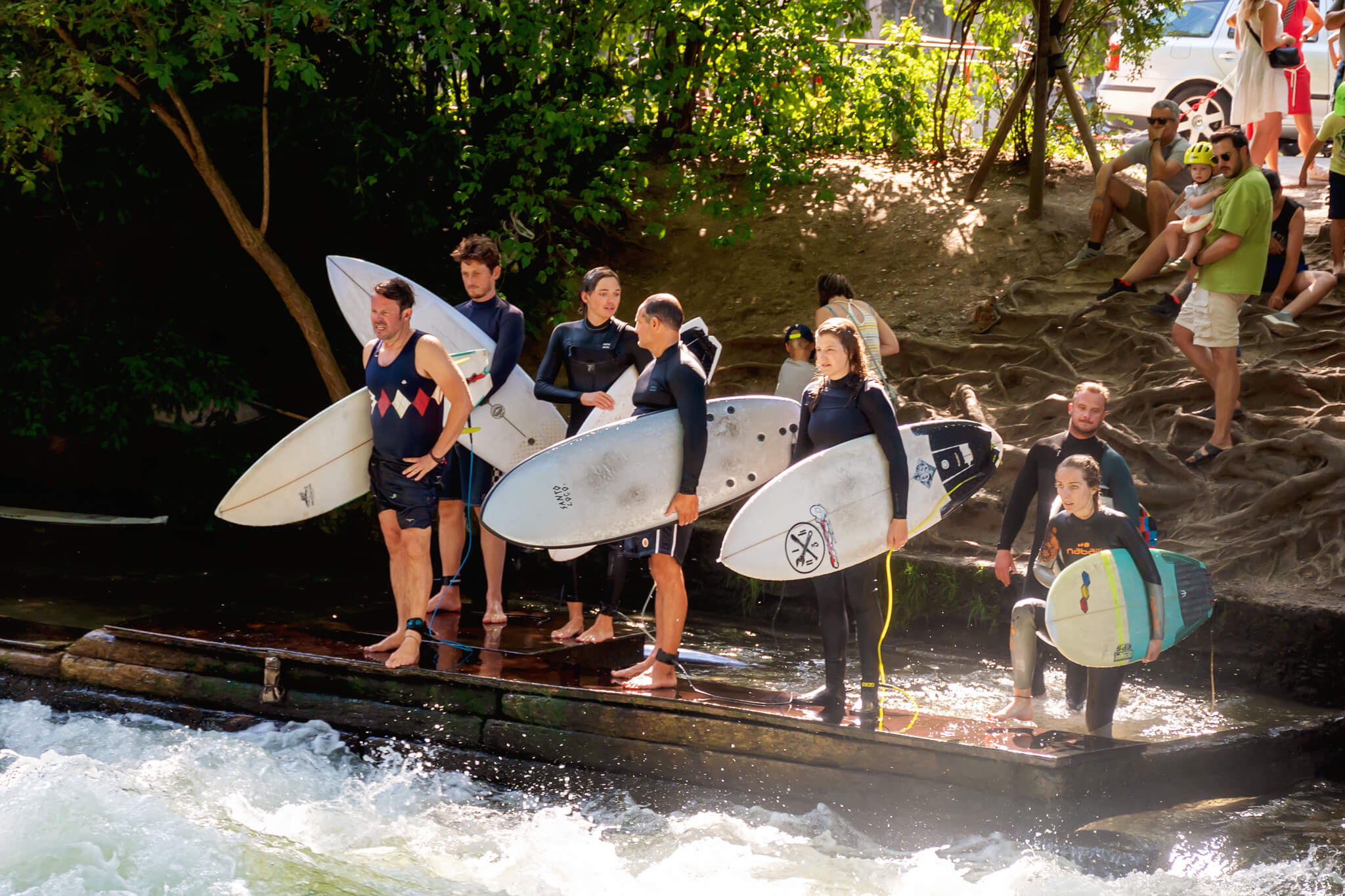 River Surfing in Munich Germany 