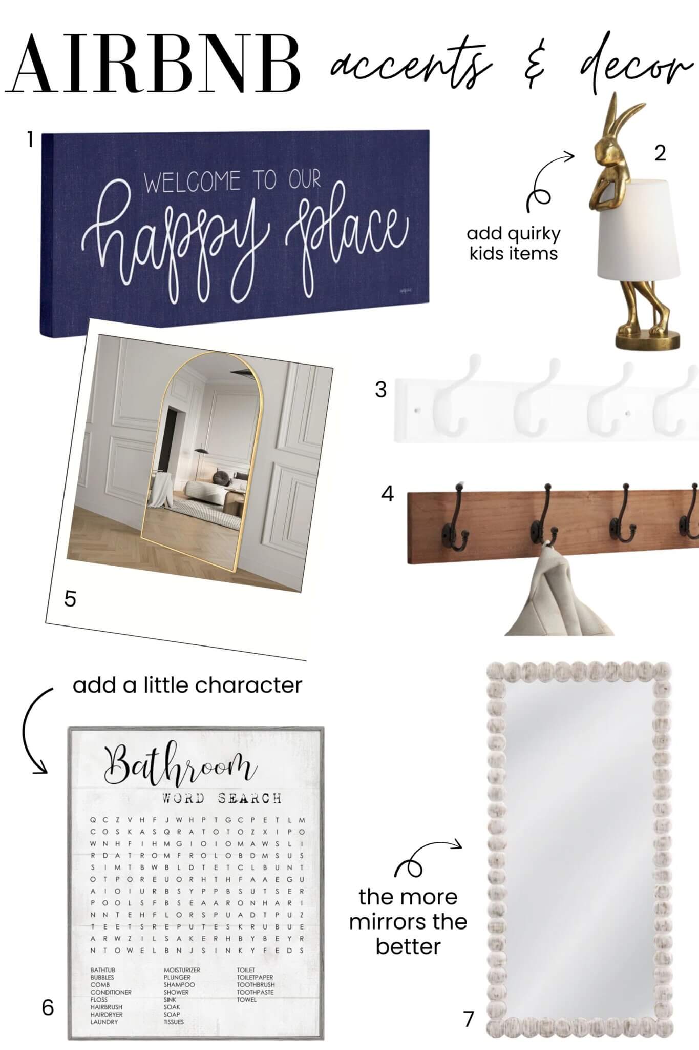 Wayfair Favorites Accents and Airbnb Decor