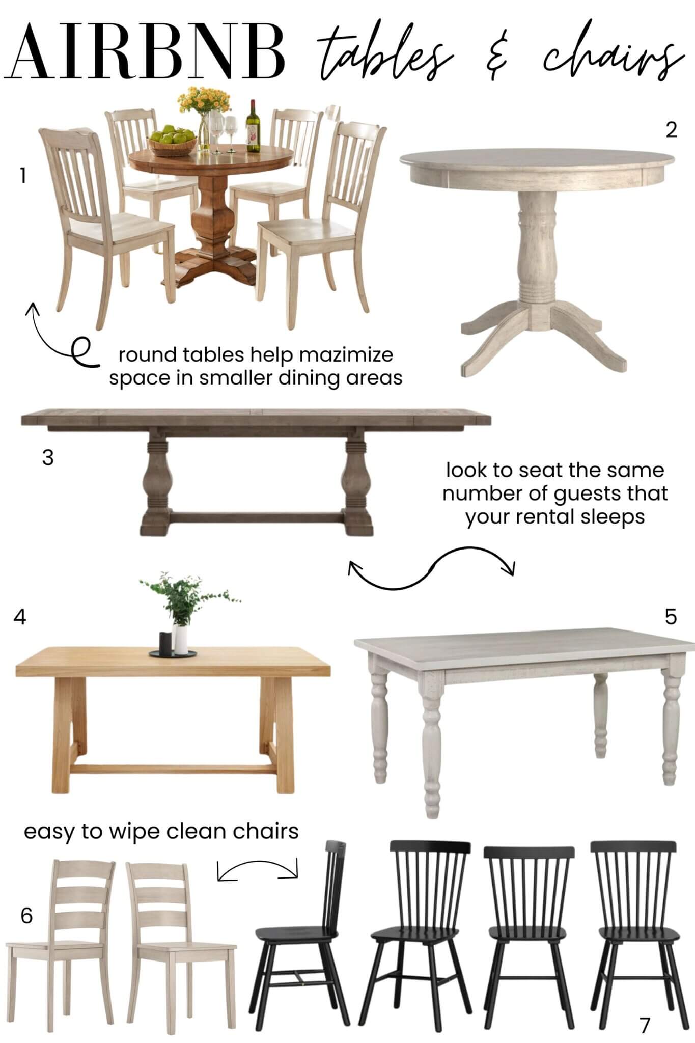 Wayfair Favorites Airbnb Kitchen Tables and Chairs