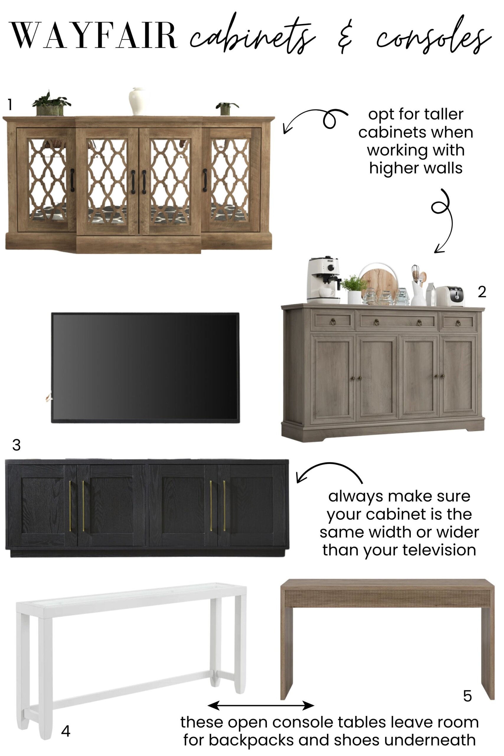 Wayfair Favorites Cabinets Consoles