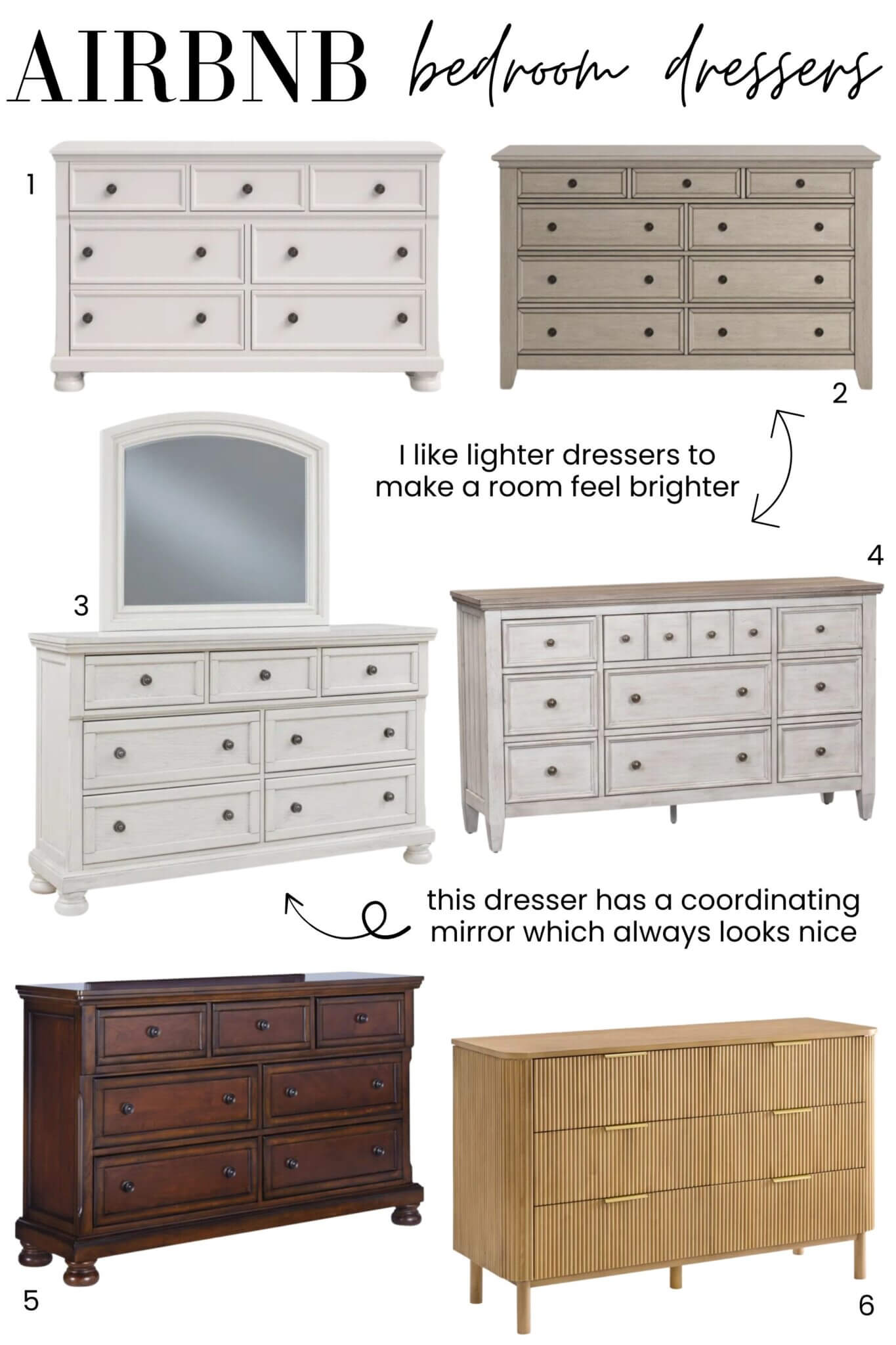 Wayfair Favorites for Airbnb Dressers