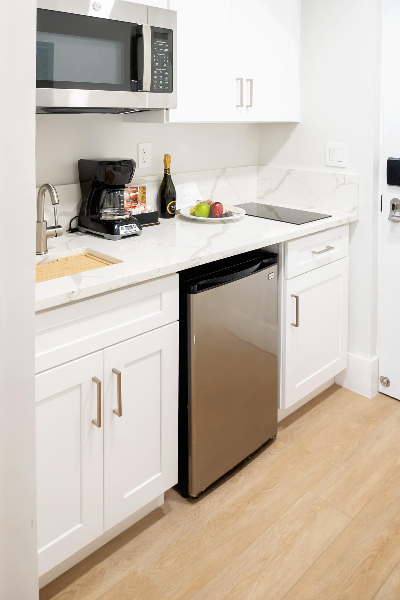 small kitchen area at Alexandra Resort Turks and Caicos Collection