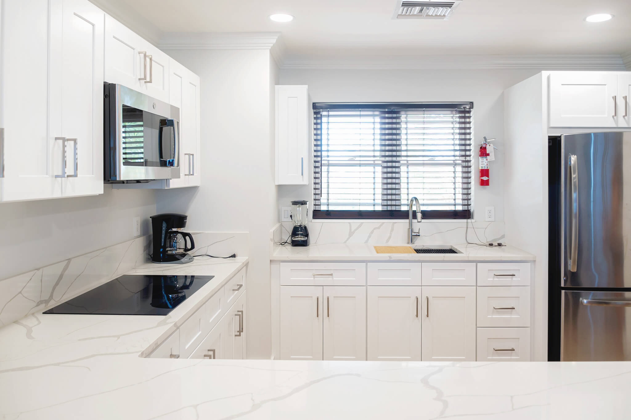 kitchen in the suites at Alexandra Resort Turks and Caicos Collection