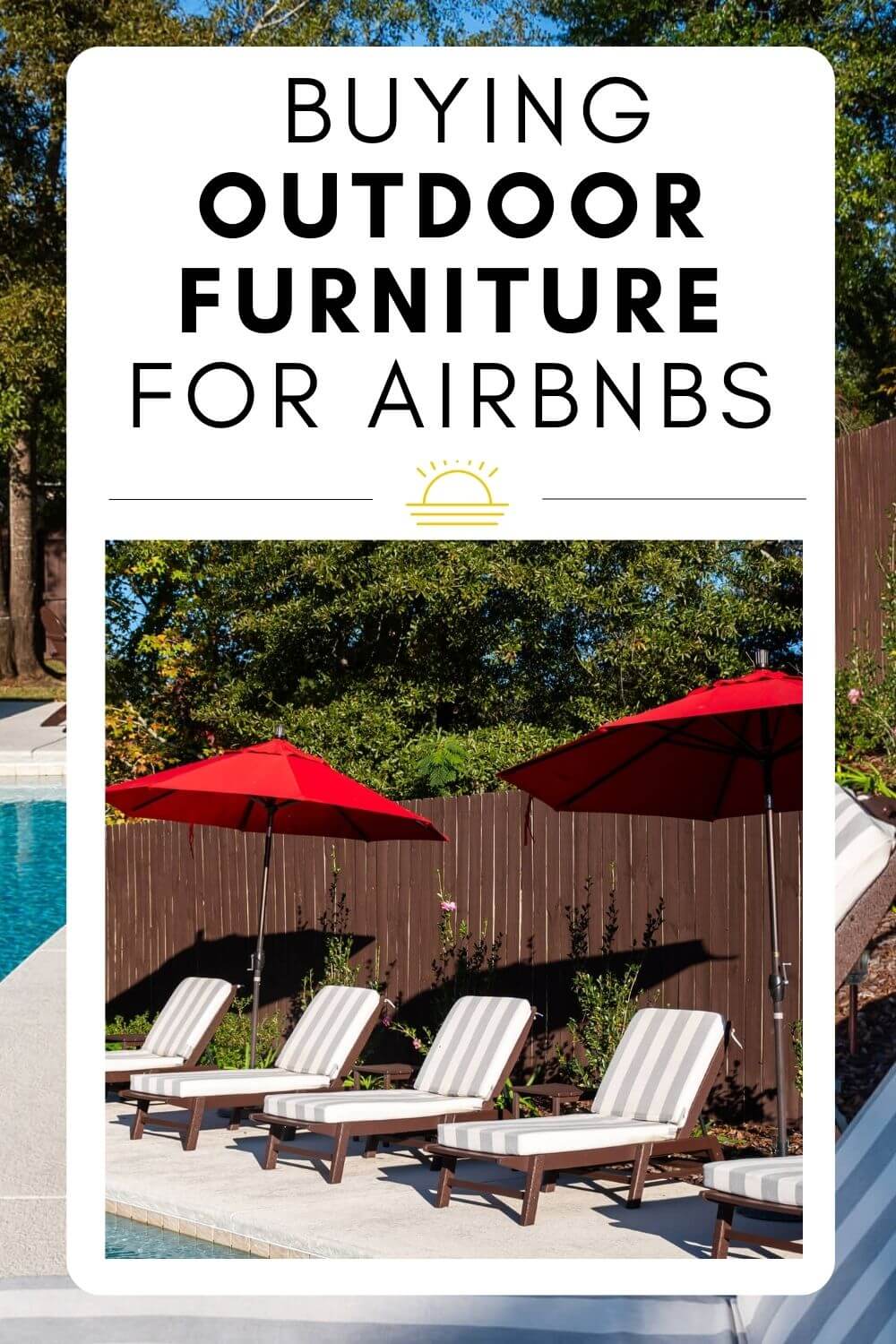 outdoor furniture for your airbnb