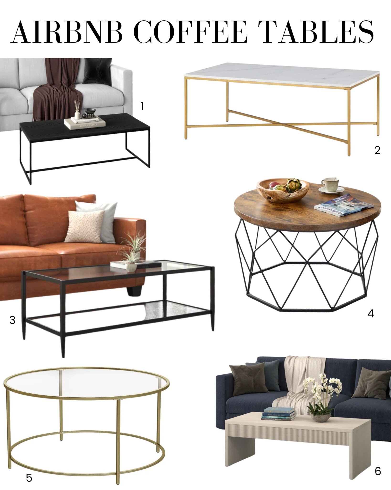 Lightweight Airbnb Coffee Tables Wayfair