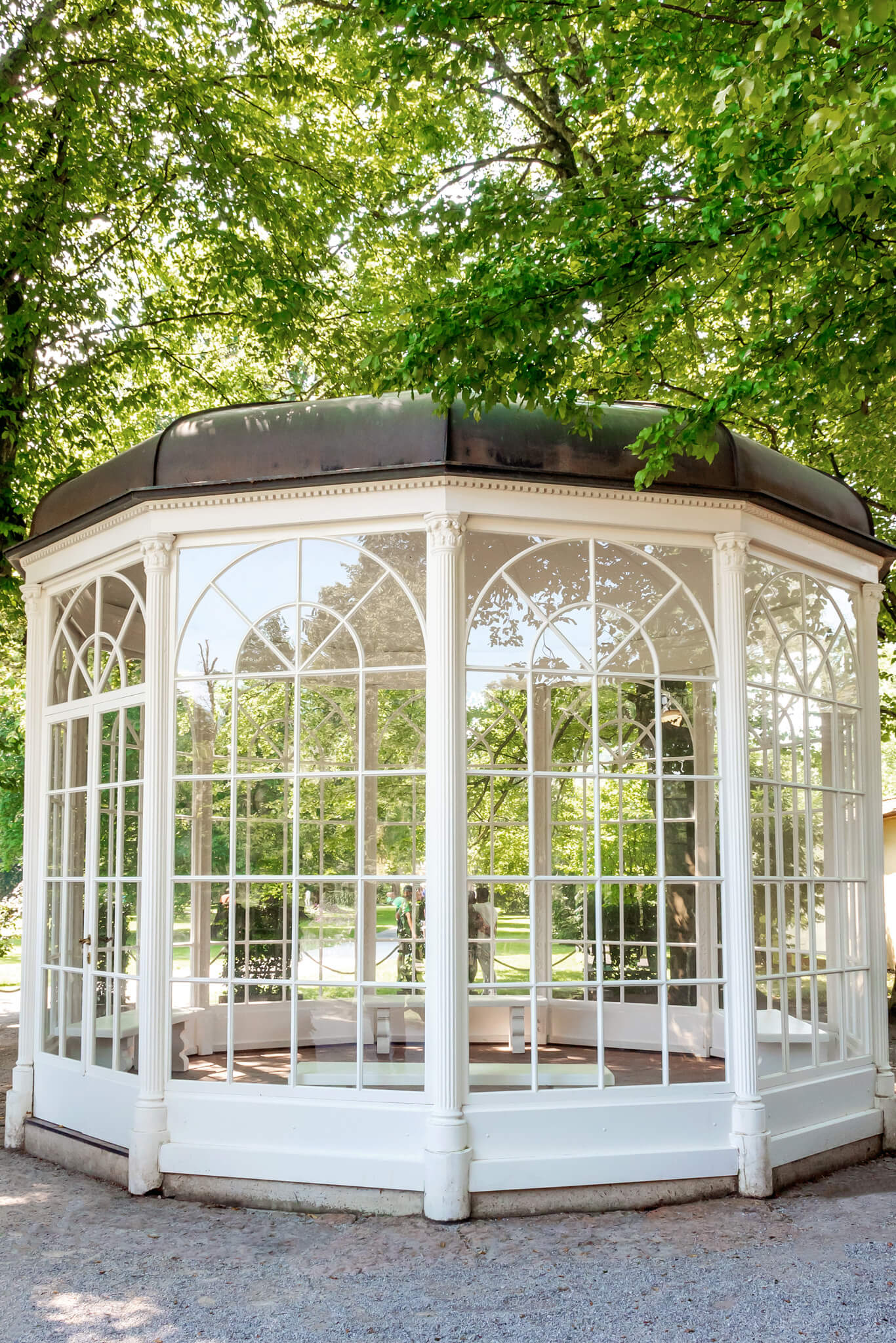 Seeing the gazebo on the Sound of Music Tour in Salzburg Austria 