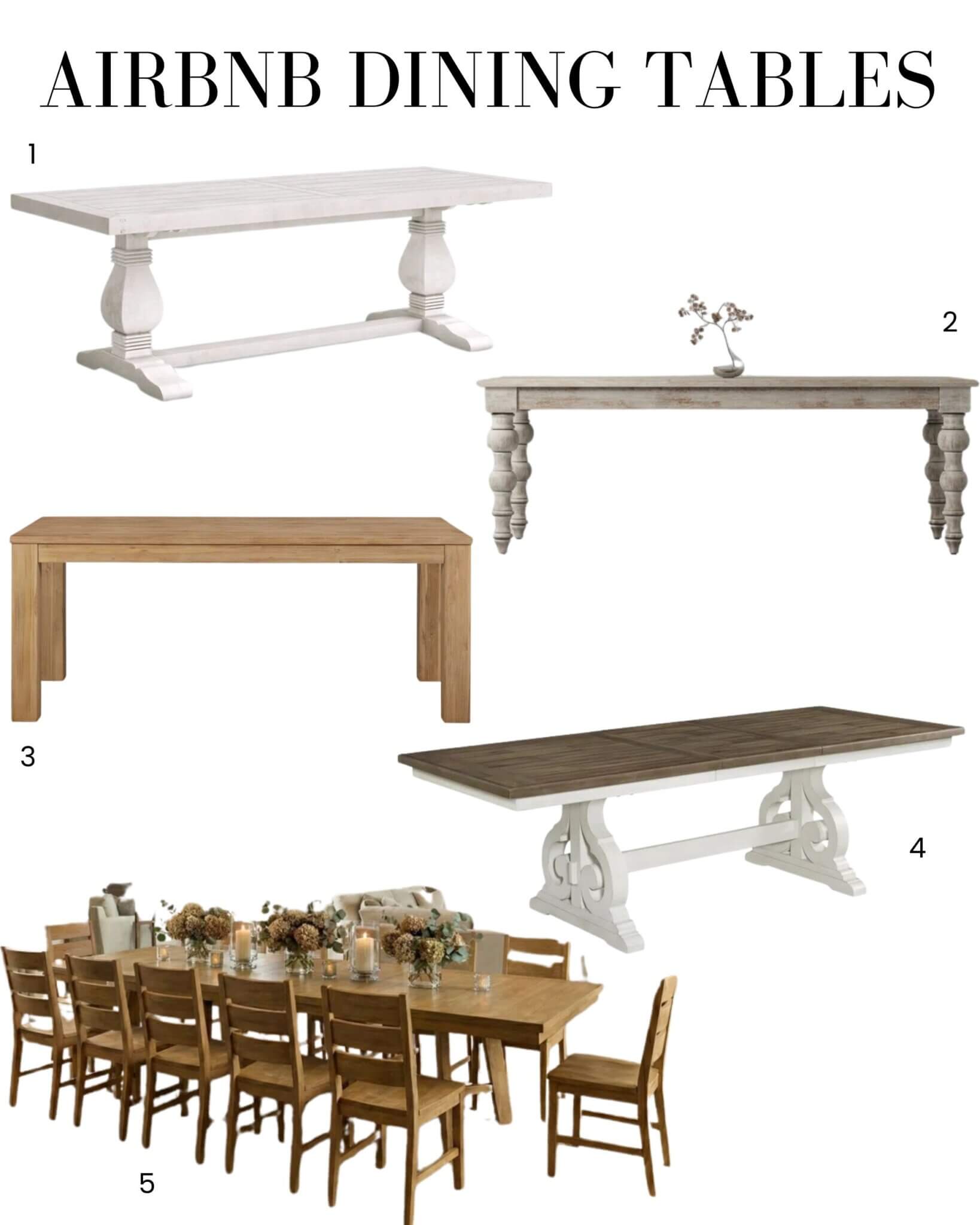 Large Airbnb Dining Tables
