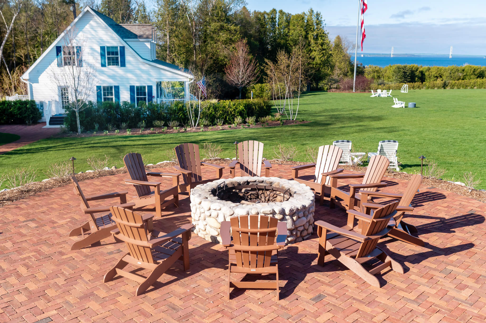 Firepit At The Inn at Stonecliffe Mackinac Island Michigan